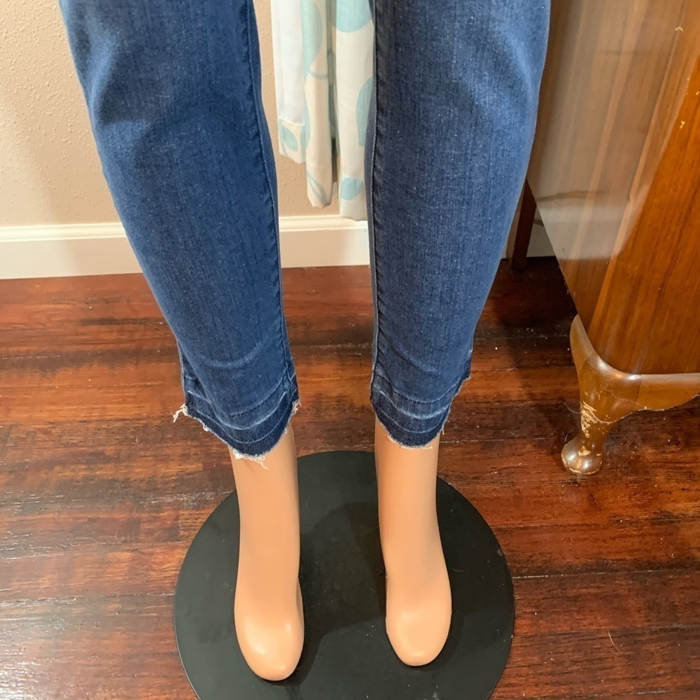 Michael Kors Blue Denim Logo Izzy SKINNY Jeans - Picture 10 of 12